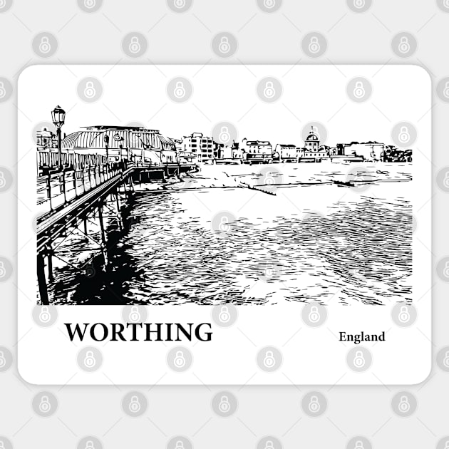 Worthing England Sticker by Lakeric